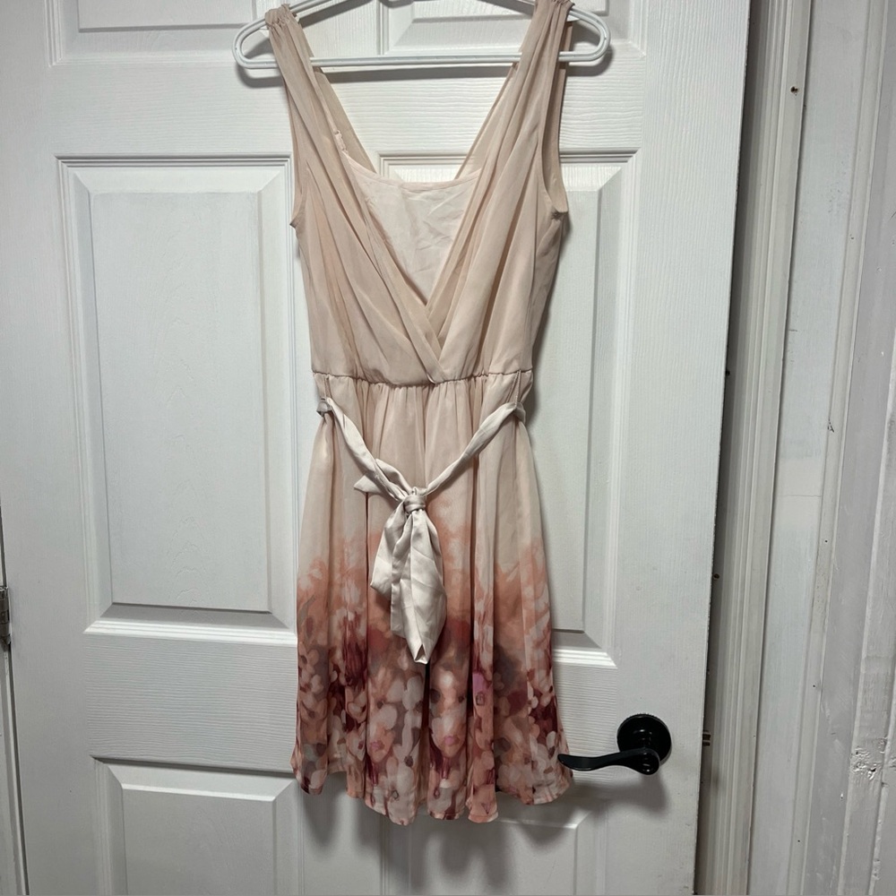 Lauren Conrad Women’s Sleeveless Dress Blush With Flowers Size 4